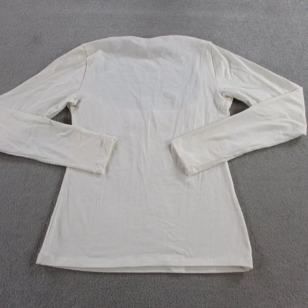 SKIMS Cotton Jersey Long Sleeve Scoop Neck T Shirt Womens Medium Marble Top NWT - Picture 3 of 9